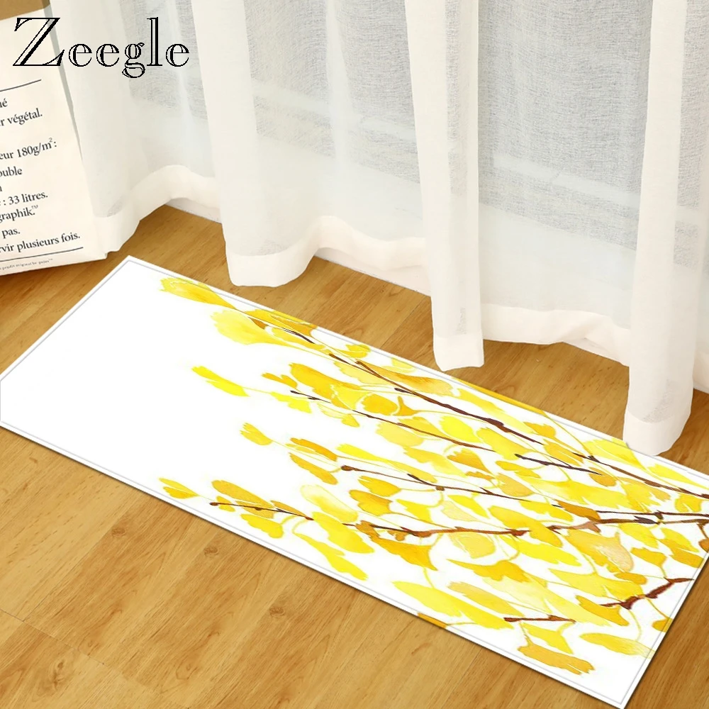 Zeegle Printed Hallway Doormat Colorful Rectangle Floor Carpet for Home Decoration Dustproof Entrance Mat Bathroom Floor Rug