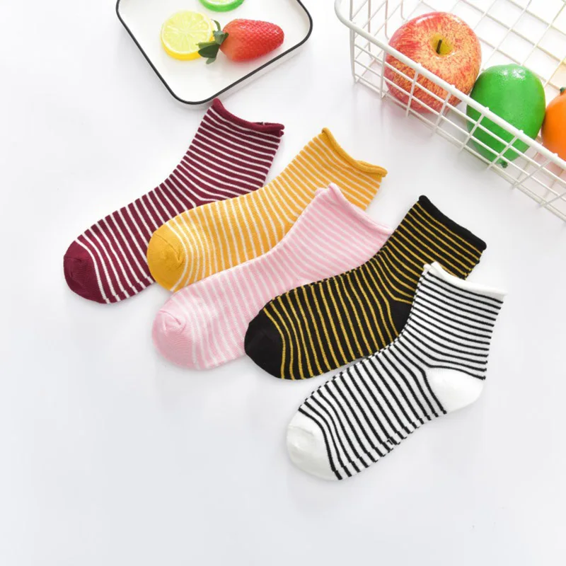 Children Sock 10pcs/5pairs Breathable Sports Girls Boys Sokcs Unisex Cotton Stripe Chaussette Enfant Garcon Skarpetki Dla dzieci cotton socks,children socks