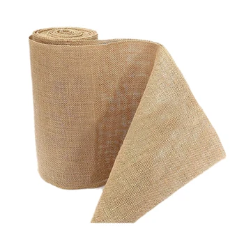 

10M Vintage Table Runner Burlap Hessian Ribbon Wedding Party Craft Decor Table Runner