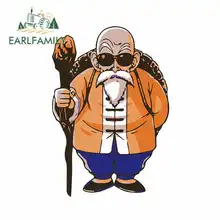 EARLFAMILY 13cm x 12.1cm Tortoise Immortal Vinyl Wrap Car Stickers Accessories JDM Polyethylene Sunscreen Waterproof Cartoon