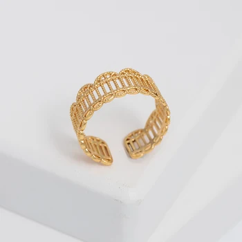

dubai 18K real gold miles fine jewelry Resizable adjustable rings for women man