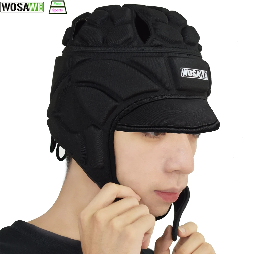 WOSAWE Football Soccer Goalkeeper Helmet Sports Head Guard Cycling Motorcycle skating surfing Head Protective Gear