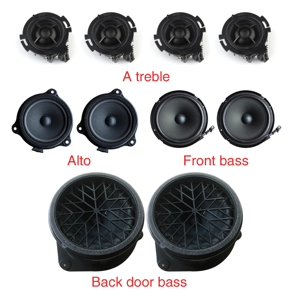 Car Door Speaker For Audi A6 Series Woofer Midrange Tweeters Set 10 Pcs Loudspeaker Horn Music Stereo Sound - Multi-tone & Claxon Horns - AliExpress