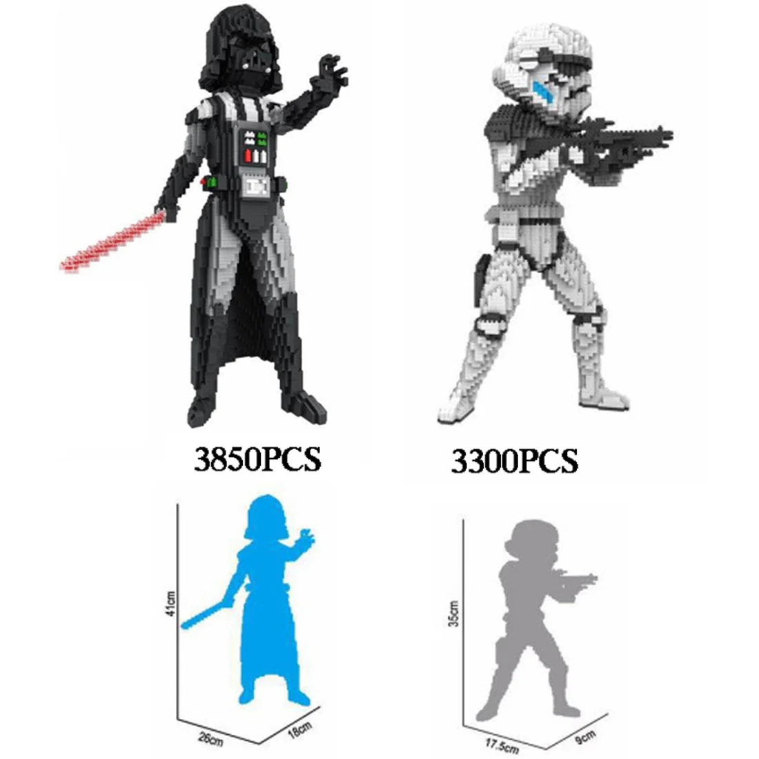 

hot LegoINGlys Star Wars Imperial Darth Vader army Stormt figures rooper nano micro diamond building block model brick toys gift