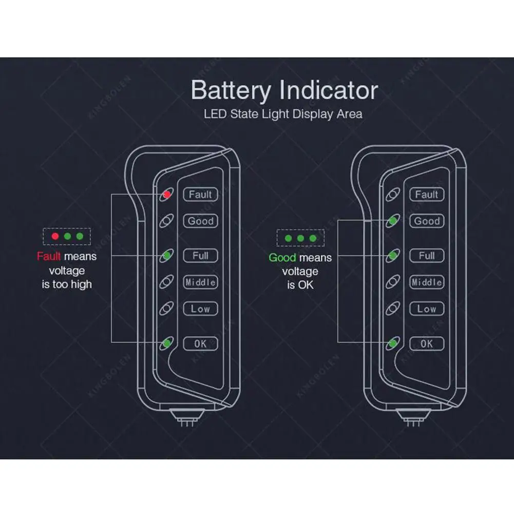 Kuulee тестер батареи 12 В тестер батареи портативный автомобильный тестер батареи с 6 светодиодами