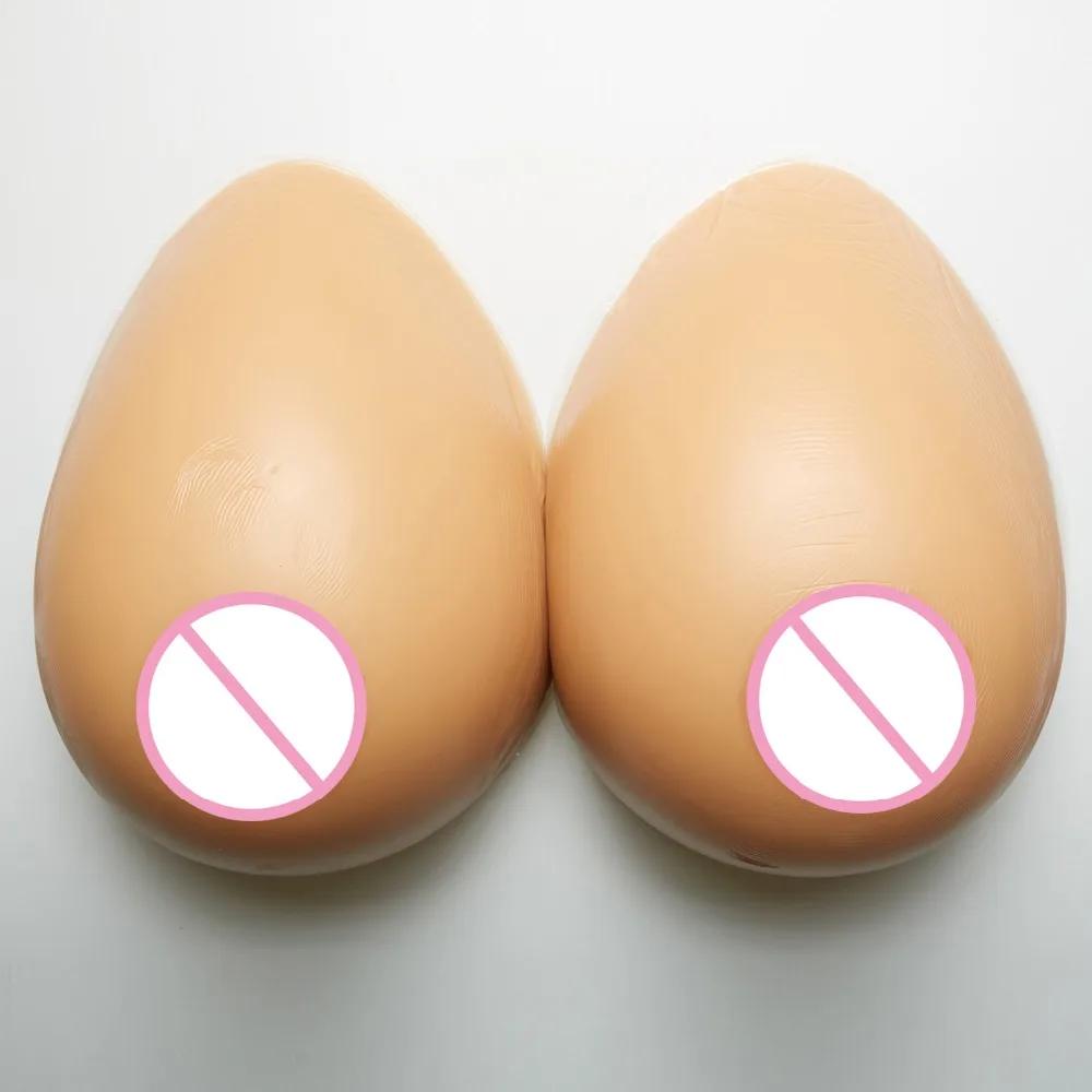 1000g/36D Full Silicone Breast Form False Bosom Dark Skin + Wear Bra Cosplay