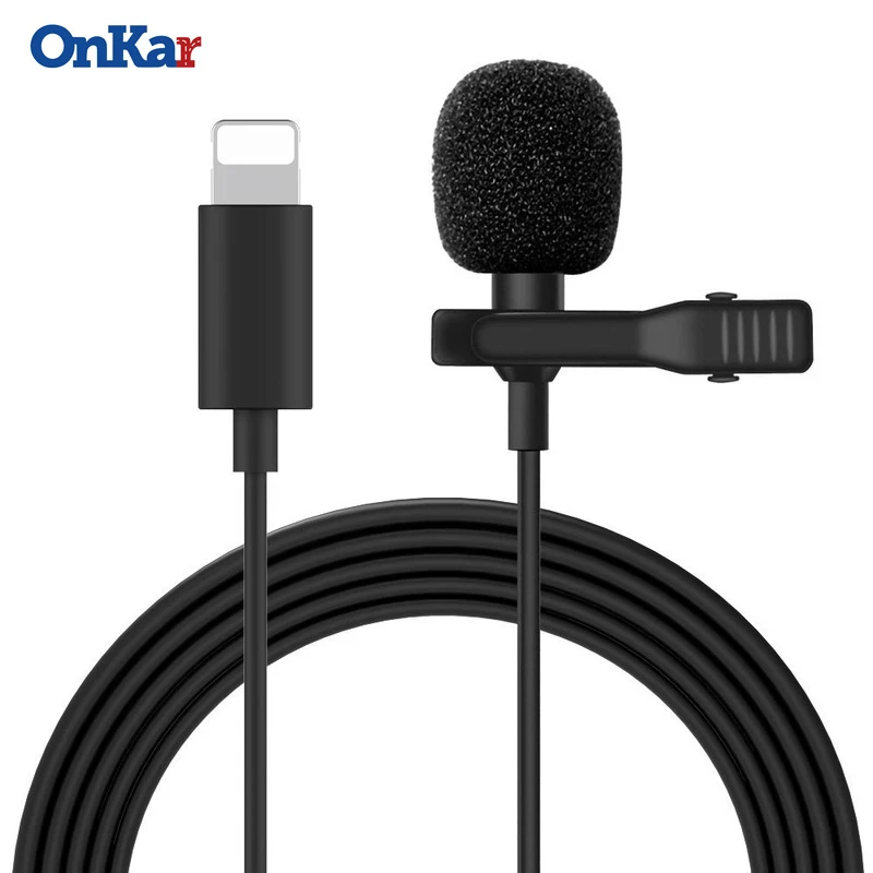 Microphone For Iphone Recording Professional Lavalier Mic 1.5M 3M 6M