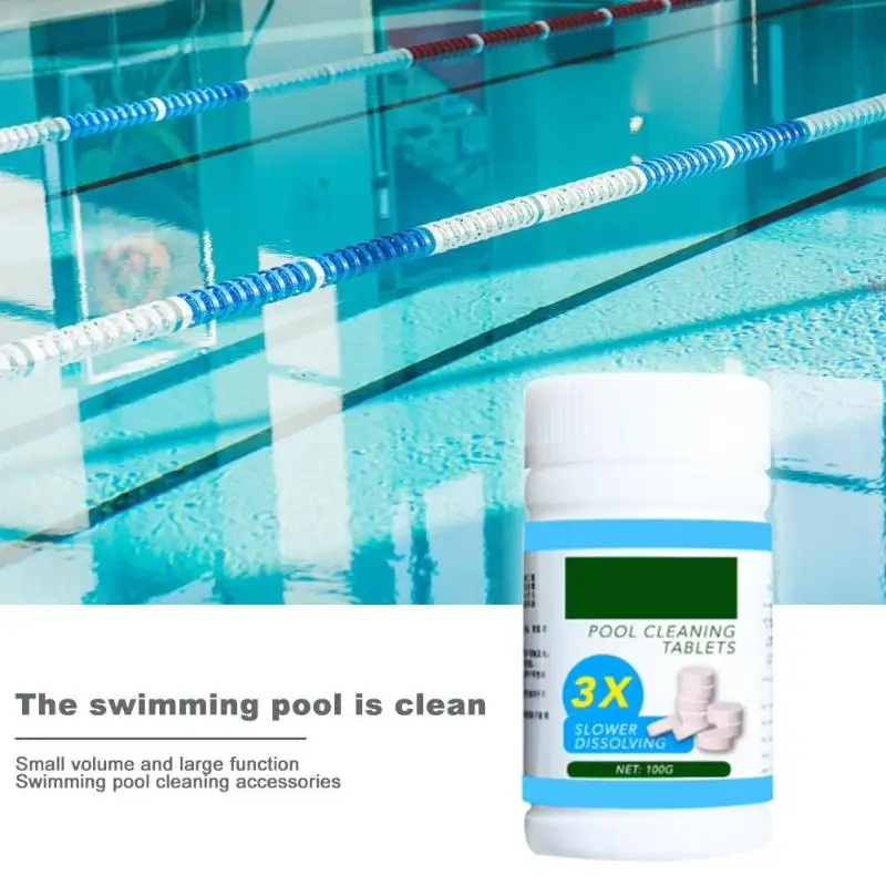100pcs Swimming Pool Cleaning Tablet Effervescent Home Concentrated Cleaner