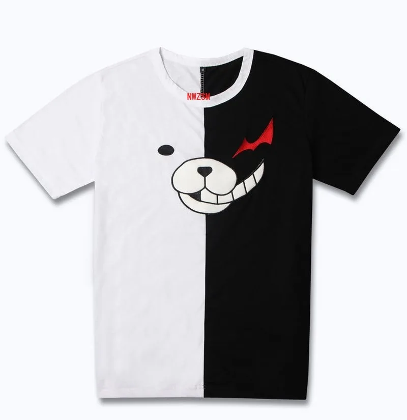Футболка Danganronpa Trigger Happy Havoc Monokuma косплей костюм милые футболки с коротким рукавом