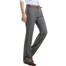 Мужской костюм брюки Лето Тонкий участок корейской версии тонкий микро-скольжения бизнес случайные ретро широкие модные брюки