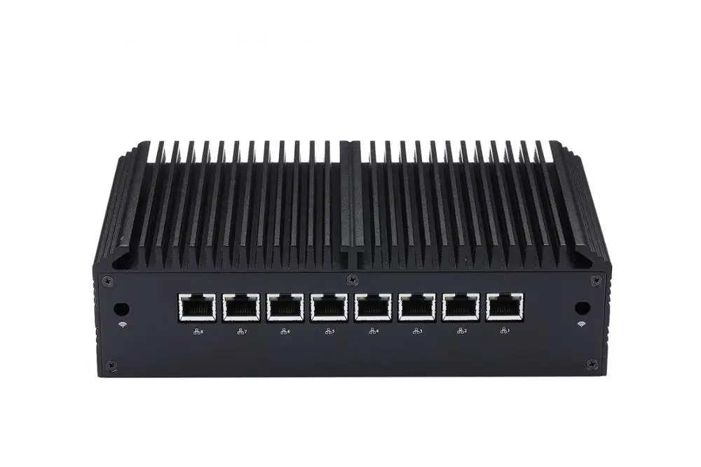 Latest New 8 Gigabit Lan Core i3 i5 i7 NIC Firewall Router AES-NI Fanless Computer,Support PFsense,Q800GE