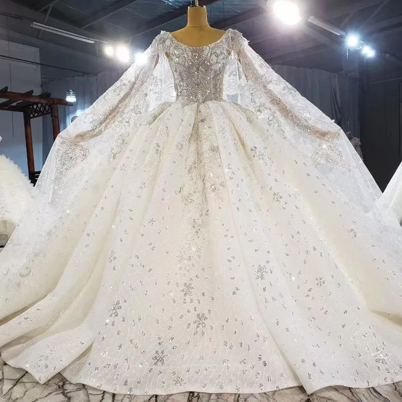 『Cheap!!!』- 2021 Full Lace Wedding Gowns With Cape Shawl Big Skirt
Fashion Bridal Novias Brand Weddings