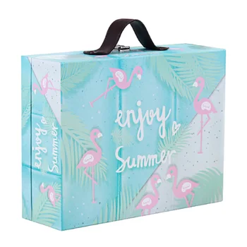 

1 PC Creative Papercard Box Trinkets Holder Suitcase Storage Container for Storage Use