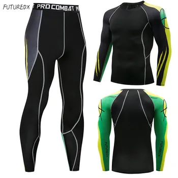 

Wholesale 2018 new men's brand FUTUREOX thermal underwear men's long underwear high elastic compression quick-drying clothes