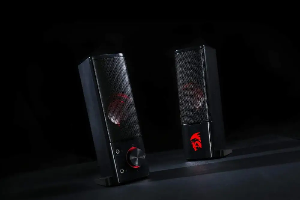 Redragon GS550 Orpheus PC Gaming Speakers, 2.0 Channel Stereo Desktop Computer Sound Bar with Compact Maneuverable Size