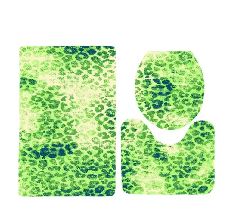 3pcs Bath Mats Carpet Set Non-Slip Leopard Print Bath Mat Bathroom Kitchen Carpet Doormats Decor Toilet Seat Cover Rug Carpet - Цвет: C6