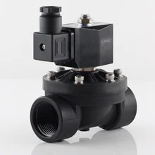 Нормально закрытый или открытый пластиковый электромагнитный клапан, 110V 220V 24V 12V D15 DN20 DN25 DN32 DN40 DN50 водяные клапаны, G или NPT резьба