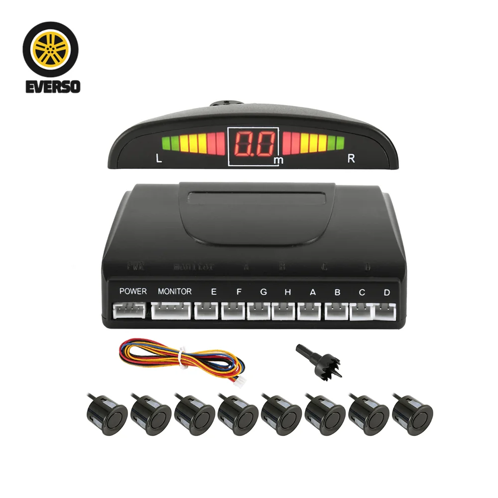 

New Car Auto Parktronic LED Parking Sensor with 4/8 Sensors Reverse Backup Car Parking Radar Monitor Detector System Display