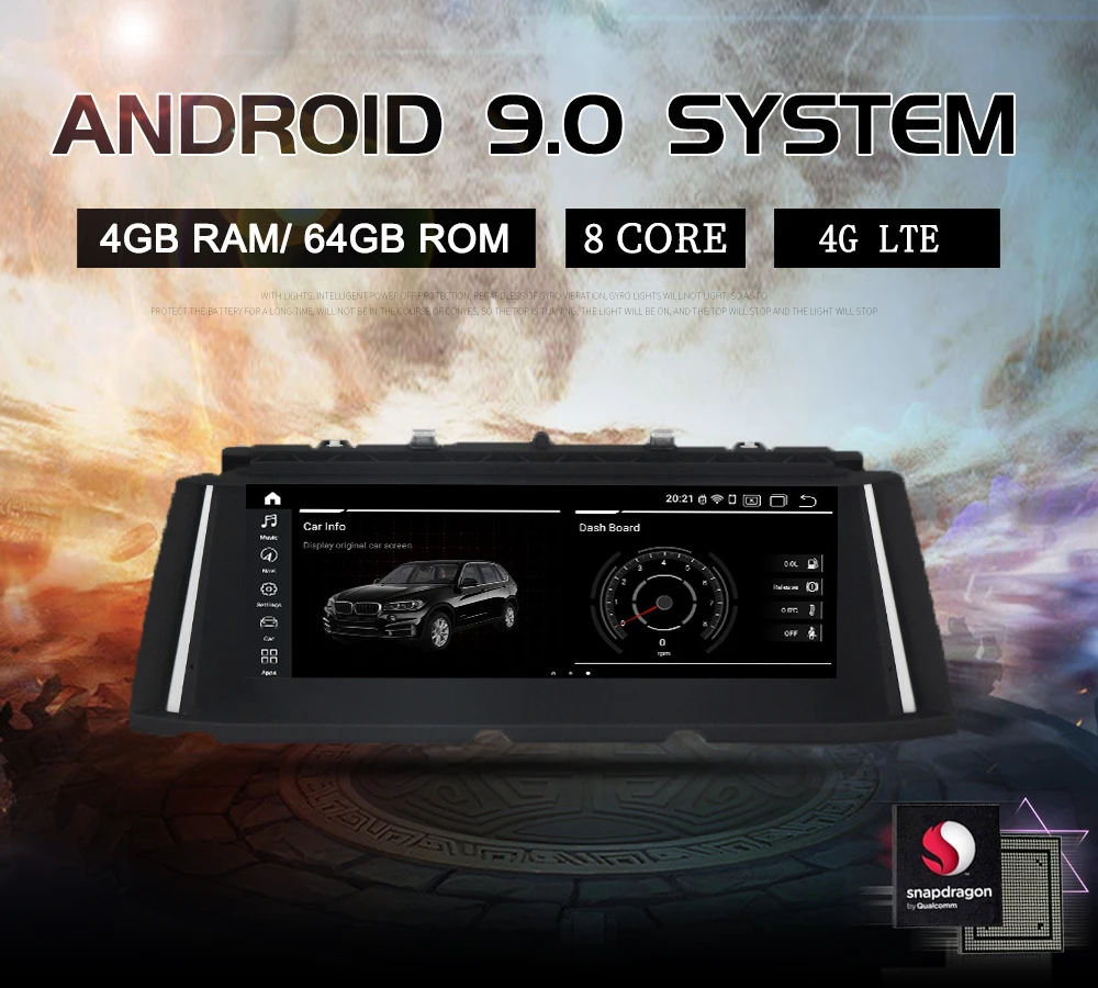 Top 4G LTE 4G+64G 8 core Android 9.0 car gps multimedia player for BMW 7 series F01 F02 CIC NBT system 10.25 inch IPS screen WIFI BT 1