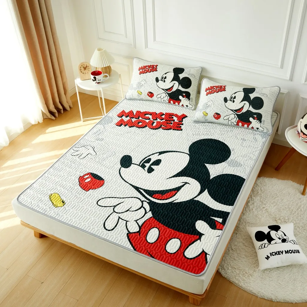 New Disney Classic Mickey Mouse Summer Sleeping Bed Mat Washable Topper Sheet Cotton latex Kids Boys Girl Mattress Protector | Дом и сад