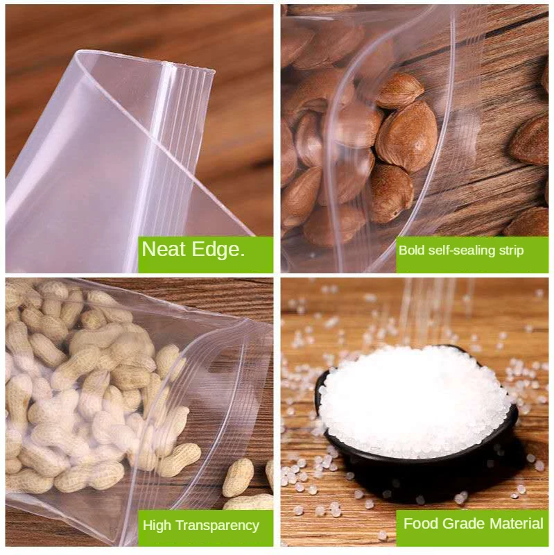 100 Pcs/lot Mini Zip Lock Bags for Packing PE Plastic Packaging Bags Plastic Zipper Bag Ziplock Bag Ziplock Drawstring Pouch 3