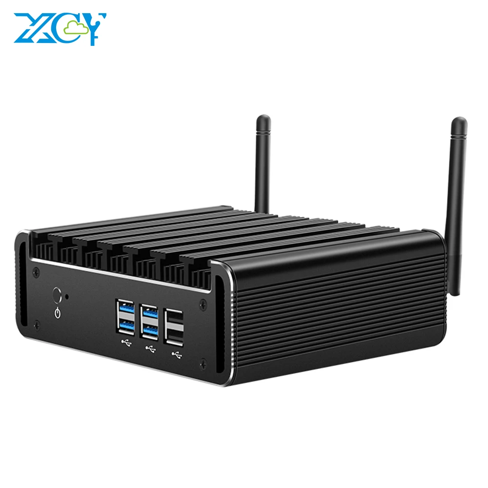 XCY Мини ПК Intel Core i7 7500U i5 7200U i3 7100U DDR3L Оперативная память mSATA SSD HDMI VGA 6xusb