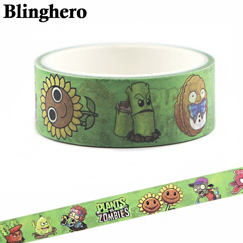 

CA398 Plants and Zombies Washi Tape Adhesive Tape DIY Decoration Sticker Scrapbooking Diary Masking Tape Stationery Sticker