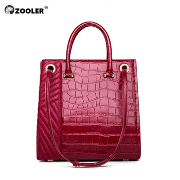 

ZOOLER Women Cow Leather Hand bag 100% Genuine leather Bags Wine High Quality Lady Shoulder Messenger Bag bolsa feminina E121