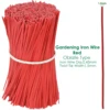100PCS Gardening Cable Ties Reusable Oblate Iron Wire Twist Tie for Flower Plant Climbing Vines Multifunction Coated Fix Strings 4
