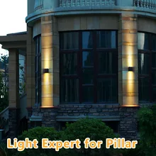 Лампа Ксеноновая Osram напольный светильник водонепроницаемый IP65 с крышкой вверх/вниз светильник Настенный светильник Алюминий 8/10/16 Вт передняя дверь ограждения лестницы гараж