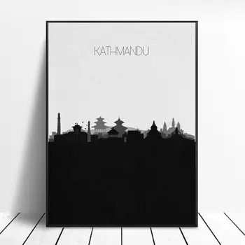 

Kathmandu Skyline Canvas Art Print Wall Poster Living Room Decoration No Frame