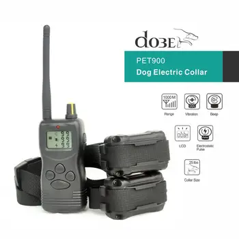 

Anti barking stop bark remote shock collar for dog remote electric shock dog training collar 1000m for 2 dogs
