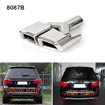 

2pcs/set Modified Car Vehicle Exhaust Tail Muffler Tip Stainless Steel Pipe Y style For Mercedes-Benz AMG E63 W212 S65 W221 GL63