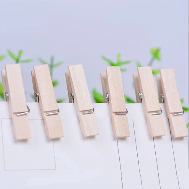 100PCS 25mm/30mm/35mm Clothes Pegs Mini Wooden Multifunction Clothespins  Wood Clamps For Sewing Supplies Wooden Clips - AliExpress