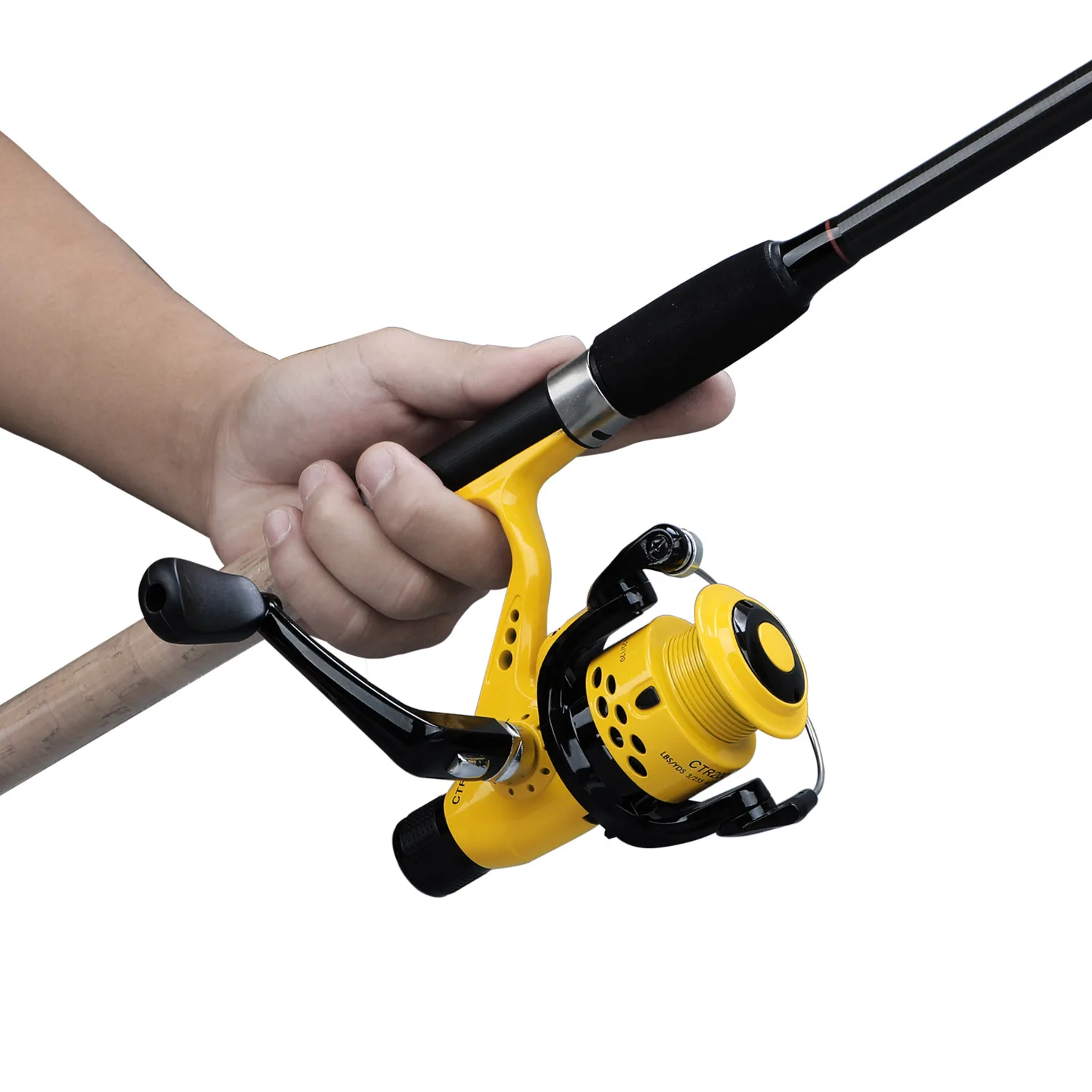 Sougayilang 6 Section Spinning Fishing Rod Combo M Power Carbon Fiber Fishing Rod with 11+1BB Carp Fishing Reel Pesca