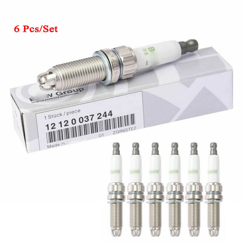 6 шт ZGR6STE2 12120037244 для BMW E60 E90 E92 E93 135i 335i 535i Иридиевые свечи Вилки Свеча