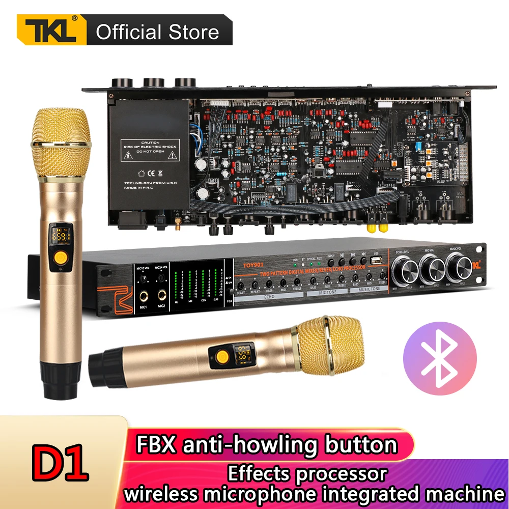 US $179.94 TKL D1 Wireless Microphone Audio Processor Bluetooth Fiber DSP Audio Digital Effects Processor