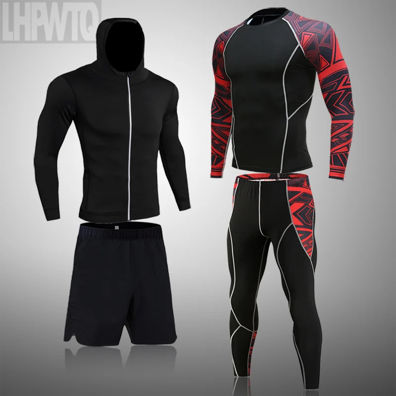 Thermal Underwear Set Compression Long Johns Sports Quick Dry Basketball Tights Set