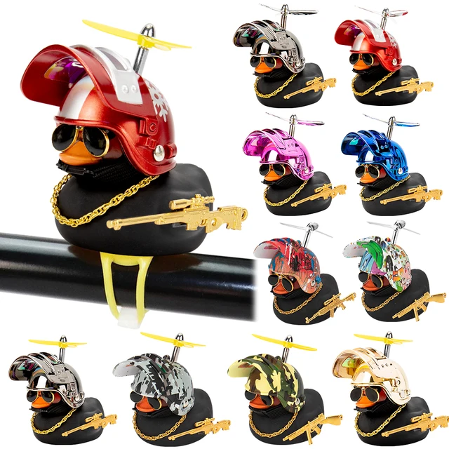 Luminous Standing Sunglasses Duck with Level 3 Helmet&Golden Gun Small Black Duck Road Bike Motor Riding Cycling Accessories 1
