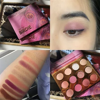 

GUICAMI Jimmy Ka Peacock Feather 12 Color Eyeshadow Palette Matte Earth Color Eyeshadow Makeup