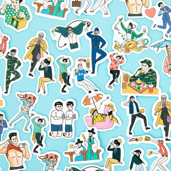 

8SETS/LOT offline Boys photo album decoration seal DIY box Sticker