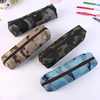 

4 Colors Simple Camouflage Pencil Case for Boys And Girls School Supplies Zipper Pouch Pencil Bag Stationery Gift