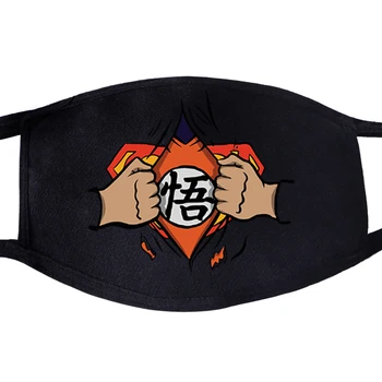 

Dragon Ball Japanese Anime Super Dustproof Mouth Masks Face Reusable Fabric Anti Dust Black Pollution Quarantine Dragonball Mask