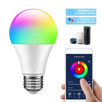 

WiFi Smart Bulb RGB LED Bulb B22 E26 E27 RGBW Dimmable Light Remote Control for Alexa Google Home Tmall Elf for Voice Control
