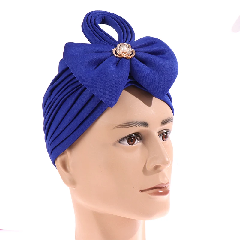 african traditional clothing 2021 New African Auto Headtie Nigerian Wedding Muslim Turban Cap Arab India Hat Female Head Wraps Turbante african attire for women