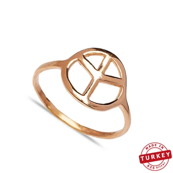 

SPENTA Symbol of Peace Ring Plain Ring Turkish Handmade 925 Sterling Silver Ring