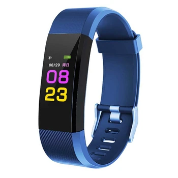 

Portable 115P Smart Waterproof Watch Blood Pressure Heart Rate Sports Monitoring Health Tracker Sports Bracelet