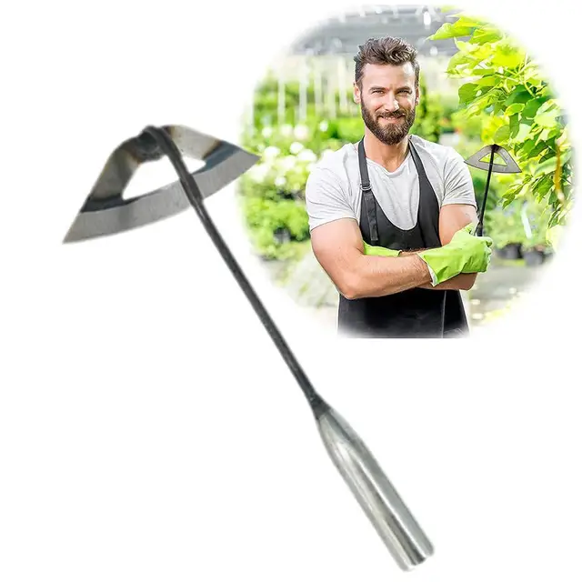 Vastagabb Acél Üreges Kapa Kézi Gyomnövény Gereblye Ültetés Zöldség Farmkert Szerszámok Gyomláló Kiegészítők Mezőgazdasági Szerszám - Image 3