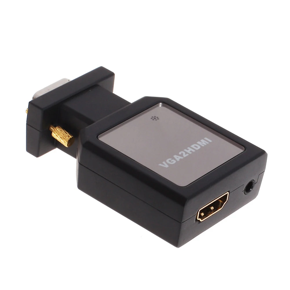 Преобразователь из VGA в HDMI NK-M330 Женский HDMI в штекер VGA конвертер с аудио адаптером поддержка 1080P выходной сигнал для мультимедиа