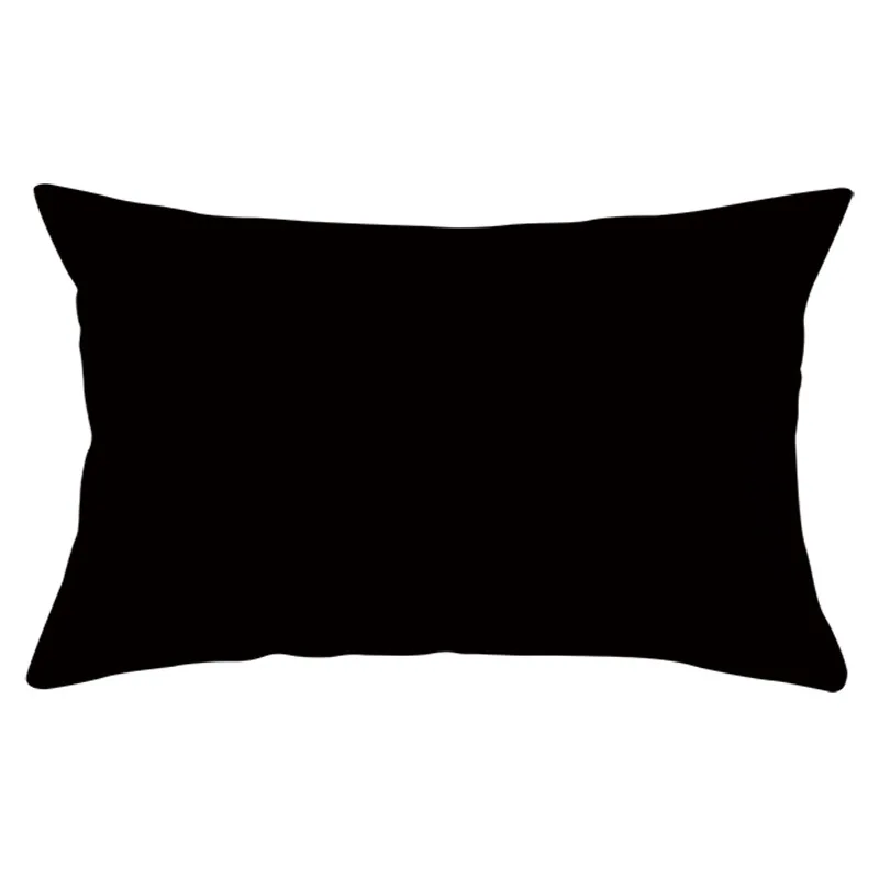 Solid Color Rectangular Cushion Cover 30x50cm Single-sided Print Polyester Decorative Pillowcase for Sofa Home Decor Pillow Case 